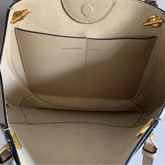 Ulla Johnson Mira Half Moon Leather Shoulder Bag/Tote in Sand - Picture 9 of 13